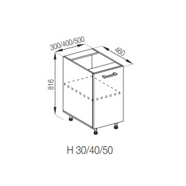 Кухонная секция нижняя Н 30 Марта Мир мебели
