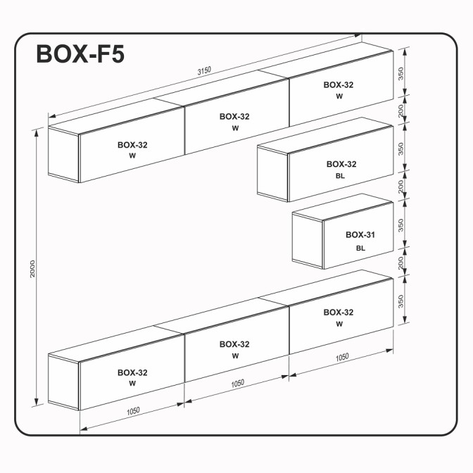 Комплект у вітальню BOX F5 MiroMark