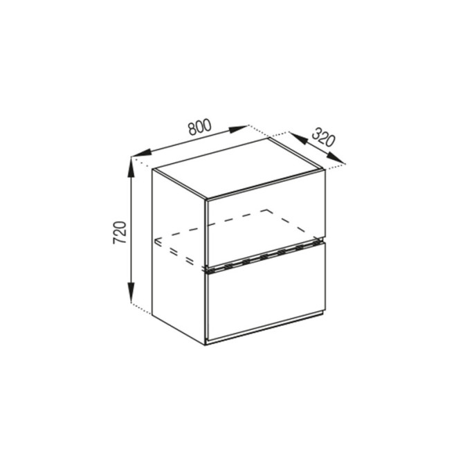 Кухонная секция верхняя В 80 Б Тина Мир мебели