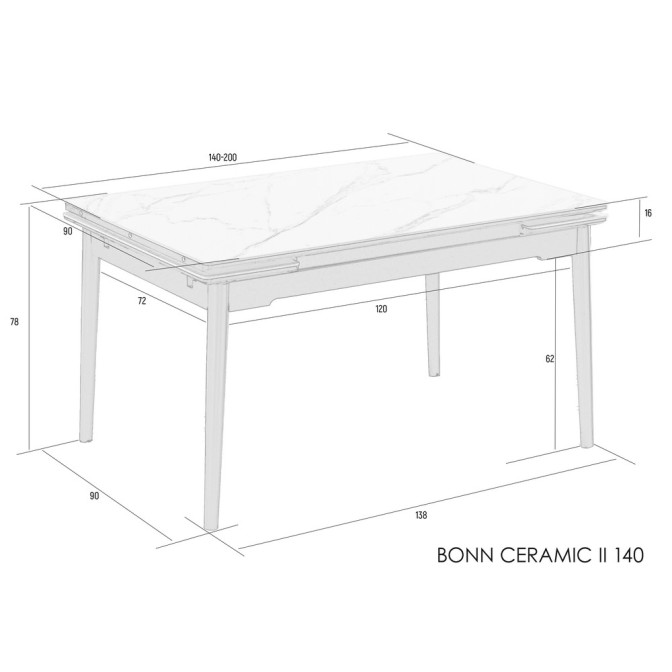 Стол Бон 2 керамика / BONN II CERAMIC Intarsio