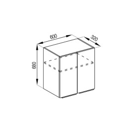 Кухонная секция верхняя В 60 під витяжку Тина Мир мебели