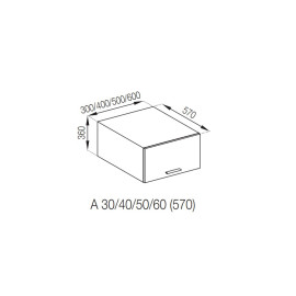 Кухонна секція антресоль А 50 (570) Б'янка Світ меблів