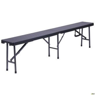 Скамейка складная Джили пластик rattan black AMF