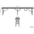 Скамейка складная Джили пластик rattan black AMF
