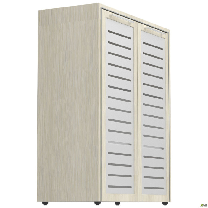 Шкаф книжный Оникс 900х400х1090 Дуб Ценамон, стекло AMF