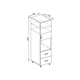 Кухонна секція пенал П 60 ДШ FAVORIT (h-920) Оля Світ меблів