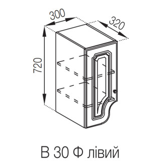 Кухонная секция верхняя В 30 Ф Валенсия Мир мебели Кухонная секция верхняя В 30 Ф Валенсия Мир мебели