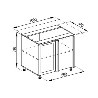 Кухонна секція нижня Н 100 Анна Світ меблів