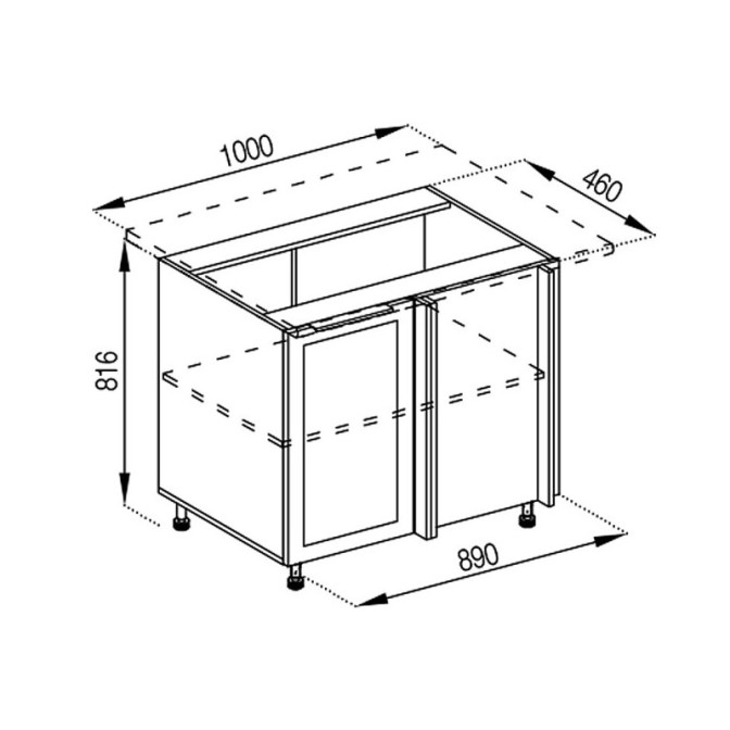 Кухонна секція нижня Н 100 Анна Світ меблів