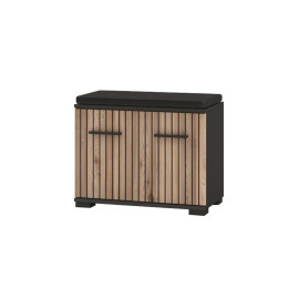 Тумба для взуття Антрацит / Дуб Артізан Амбре Світ Меблів