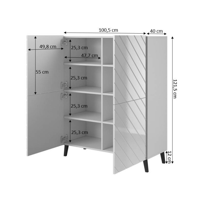 Стеллаж закрытый Abeto 100 Cama