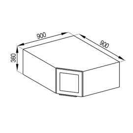 Кухонная секция антресоль А 90*90 Анна Мир мебели 