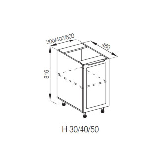 Кухонная секция нижняя Н 50 Анна Мир мебели 