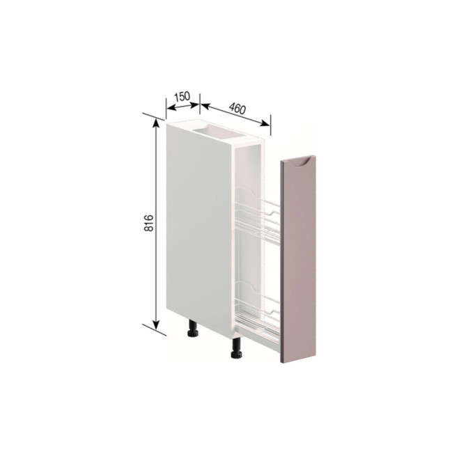 Кухонная секция нижняя Н 15 карго Зарина Мир мебели