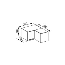 Кухонная секция антресоль А 60х60 кут прямий (320) Марта Мир мебели