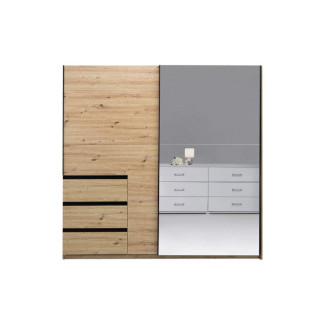 Шкаф-купе 2,15х2,1м 2Дв с зеркалом Тедди / Teddy Дуб Артизан MiroMark TD-26-OA