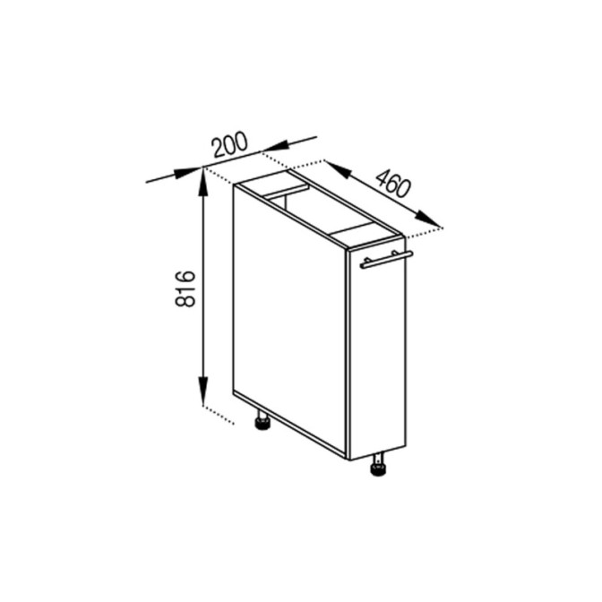 Кухонна секція нижня Н 20 карго LUX Адель Світ меблів