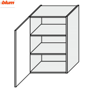 Кухонна секція Валенсія верхня 50В/720 1дв Pro Blum VL-451W/9003 MiroMark