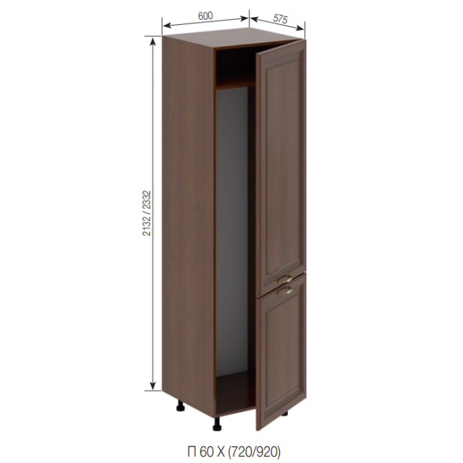 Кухонная секция пенал П 60 Х (h-920) Роксана Мир мебели