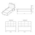 Кровать с каркасом 0,9x2,0 Фемели / Family Глянец Белый MiroMark FM-31-WB