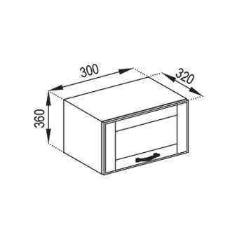 Кухонная секция антресоль А 30 (320) Доминика Мир мебели