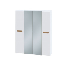 Шафа 4ДЗ 180 Глянець Білий / Дуб Аппалачі Б'янко Світ Меблів 