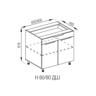 Кухонна секція нижня Н 60 ДШ FAVORIT Мілана Світ меблів Кухонна секція нижня Н 60 ДШ FAVORIT Мілана Світ меблів