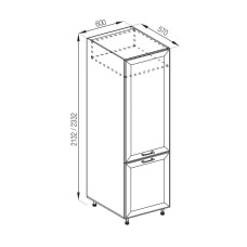 Кухонная секция пенал П 60 Х Марго Мир мебели