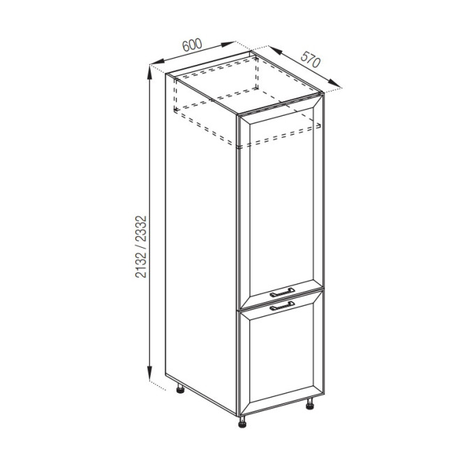 Кухонная секция пенал П 60 Х Марго Мир мебели