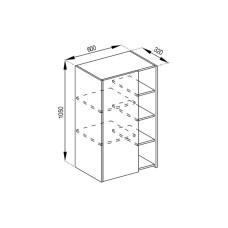 Кухонная секция верхняя В 60 П 1Д Графити Мир мебели
