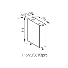 Кухонная секция нижняя Н 20 карго Алиса Мир мебели
