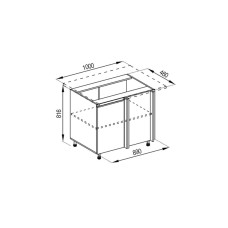 Кухонная секция нижняя Н 100 Софи Мир мебели 