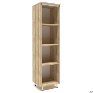 Пенал книжный открытый Delta DL - 602 (434х420х1685мм) Блэквуд Ячменный / Опора Белый беж AMF