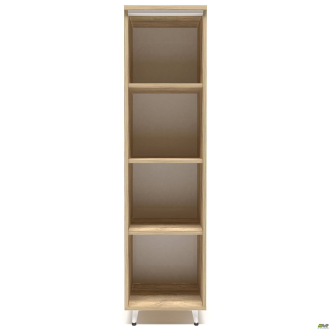 Пенал книжный открытый Delta DL - 602 (434х420х1685мм) Блэквуд Ячменный / Опора Белый беж AMF