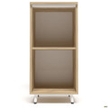 Пенал книжный открытый Delta DL - 604 (434х420х909мм) Блэквуд Ячменный / Опора Белый беж AMF
