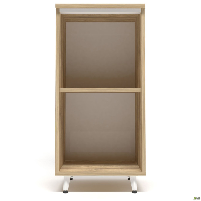 Пенал книжный открытый Delta DL - 604 (434х420х909мм) Блэквуд Ячменный / Опора Белый беж AMF
