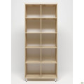 Шкаф книжный открытый Delta DL - 901 (864х420х2078мм) Блэквуд Ячменный / Опора Белый беж AMF