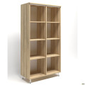Шкаф книжный открытый Delta DL - 902 (864х420х1685мм) Блэквуд Ячменный / Опора Белый беж AMF
