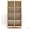 Шкаф книжный открытый Delta DL - 902 (864х420х1685мм) Блэквуд Ячменный / Опора Белый беж AMF
