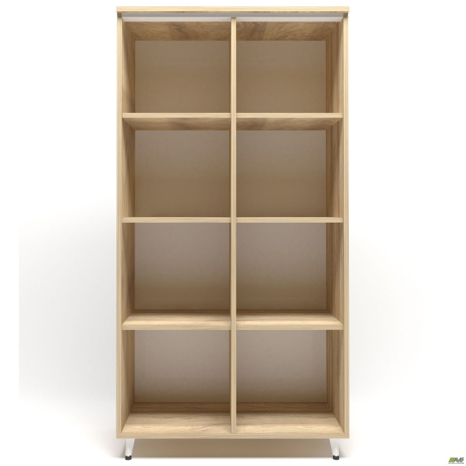 Шкаф книжный открытый Delta DL - 902 (864х420х1685мм) Блэквуд Ячменный / Опора Белый беж AMF