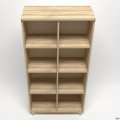 Шкаф книжный открытый Delta DL - 902 (864х420х1685мм) Блэквуд Ячменный / Опора Белый беж AMF