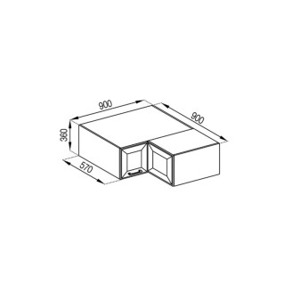 Кухонная секция антресоль А 90х90 кут прямий (570) Марго Мир мебели 