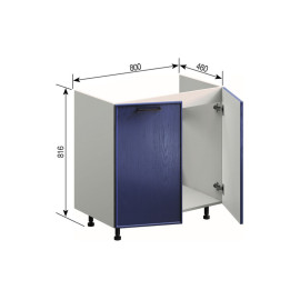 Кухонная секция нижняя Н 80М Ариэль Мир мебели