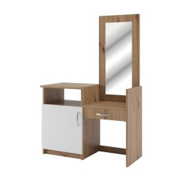 Столик туалетный Ким Дуб Артизан / Белый Мир Мебели