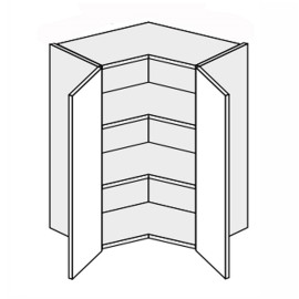 Кухонна секція Міленіум WG верхня Кут В 90° 650х650/720 2дв ML-492W/01 MiroMark