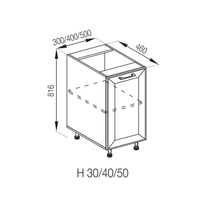 Кухонная секция нижняя Н 30 Марго Мир мебели