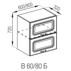 Кухонна секція верхня В 80 Б Валенсія Світ меблів