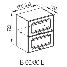 Кухонна секція верхня В 80 Б Валенсія Світ меблів