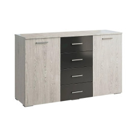 Комод Лилея Новая Артвуд Светлый / Антрацит Мир Мебели