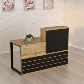 Ресепшин-5 стол стойка 1400 Дуб Аппалачи Гамма стиль